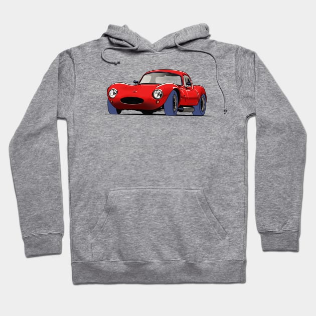 Ginetta G4 Vintage Sports Car in Red Hoodie by Webazoot